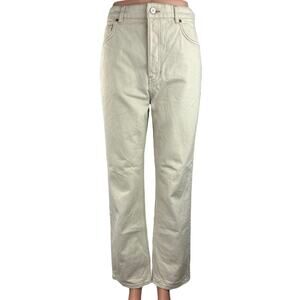 Reformation Cynthia White High Rise Non Stretch High Rise Straight Jeans Size 29